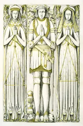 La tumba de Smythe, Iglesia de San Pedro, Elford, Staffordshire, Inglaterra, 1848-9